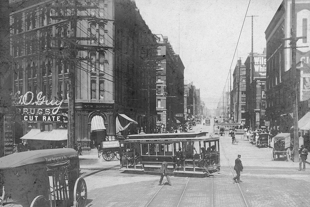 2nd Ave. from Yesler Way, ca. 1903