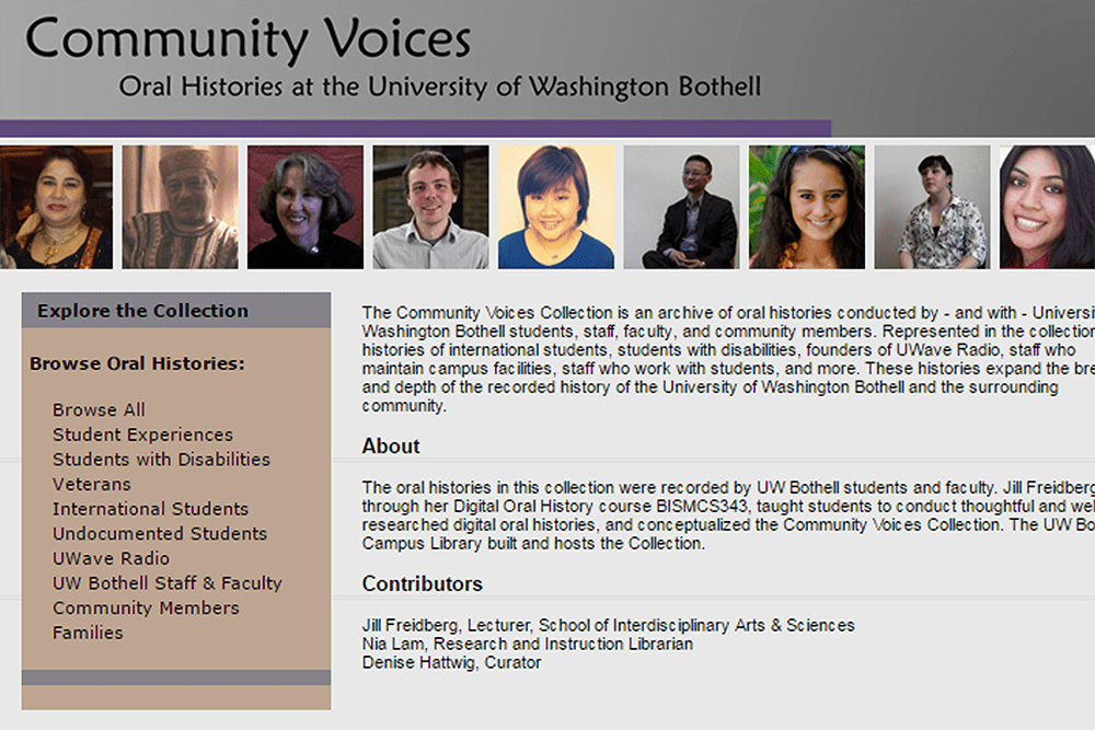 UW Bothell Community Voices