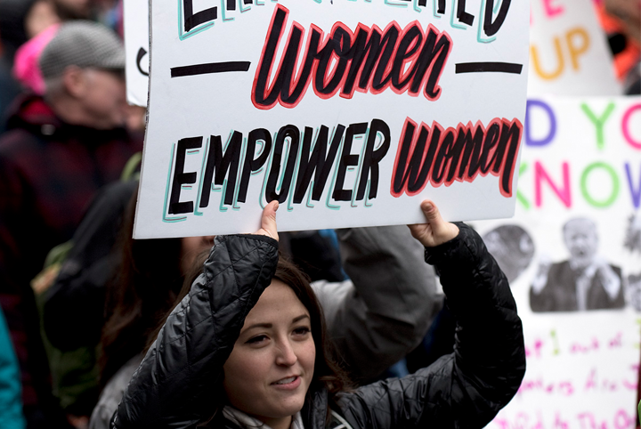 Women's March on Seattle, January 20, 2018