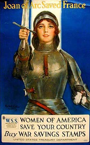 Joan of Arc poster, United States, World War I 