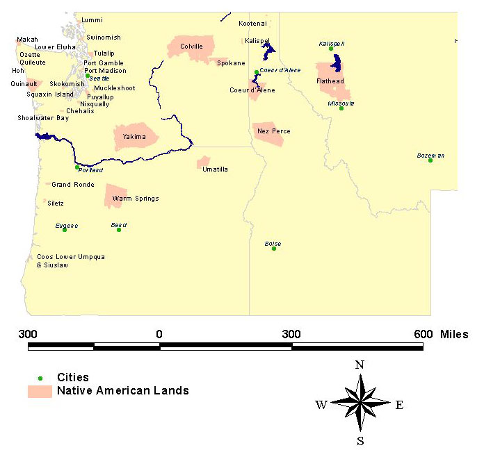 Contemporary Indian Reservations of Northwest Coast and Plateau Cultural Groups
