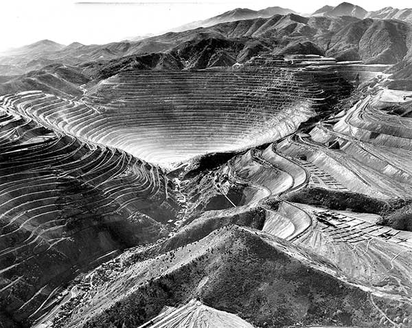 Open pit copper mine, Bingham Canyon, Utah, October 17, 1958