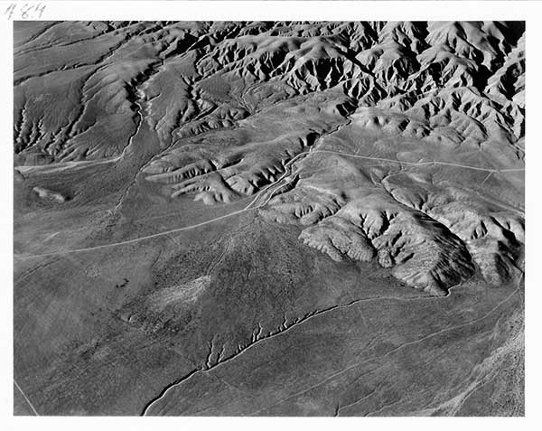 San Andreas Fault, offsetting gully West of Taft