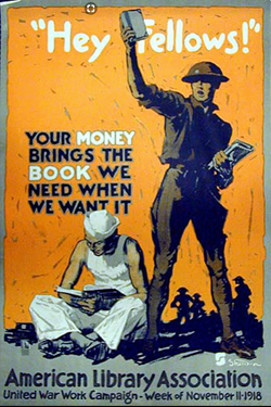 American Library Association poster, United States, World War I