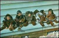 Eskimo children at the Eskimo Village