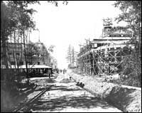 Yukon Avenue during construction