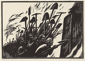 marchers woodcut 2