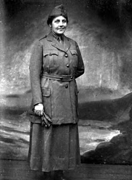 Unidentified woman in military uniform