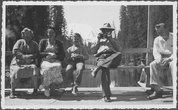 Tourists at Spirit Lake