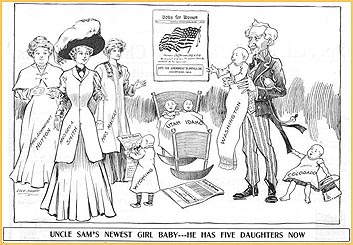 Uncle Sam's Newest Baby Girl Editorial Cartoon