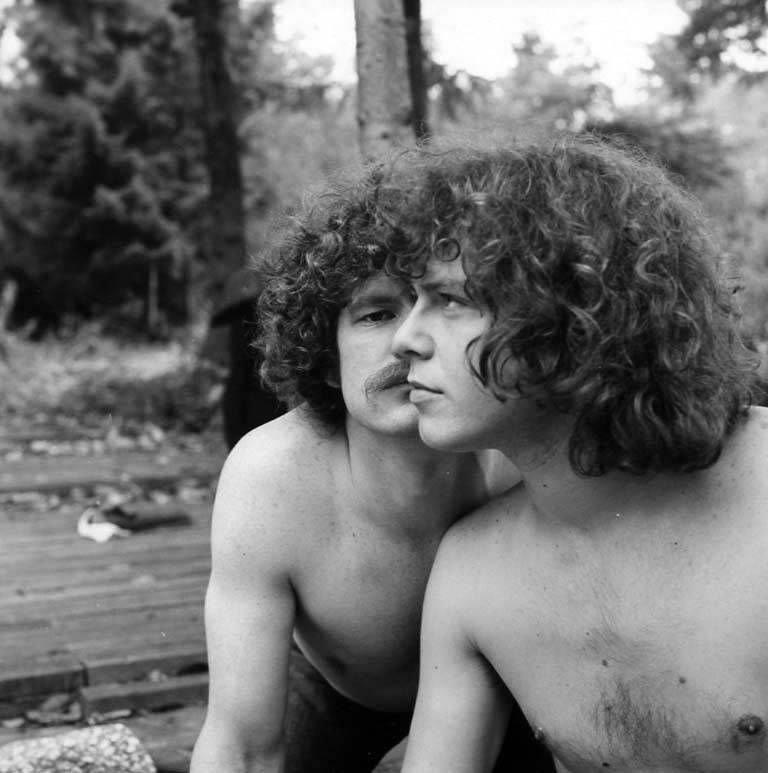 Bodine outdoor photo shoot featuring David Brooks & Eric Karl (reverse angle)