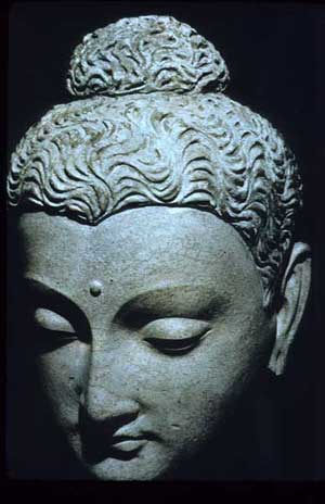 Stucco head of the Buddha, Hadda, Afghanistan, ca. 4th-5th century A.D.