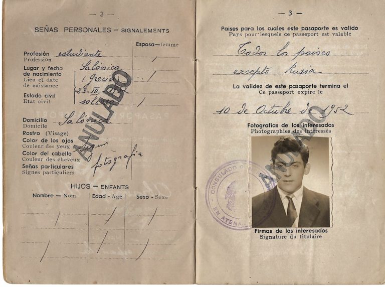Interior of Jack Abravanel’s Spanish passport